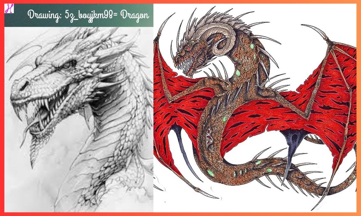 Drawing 5z_boyjkm98= Dragon – From Basic Shapes to Detailed Fantasy Art